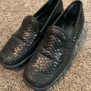 Cole Haan Black Woven Loafers